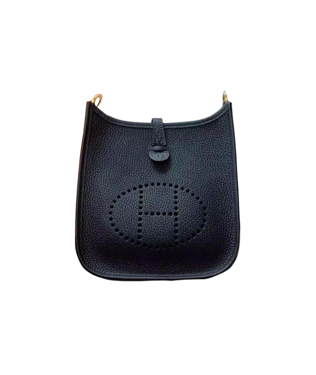 HERMES Черная кожаная сумка через плечо, фото 1