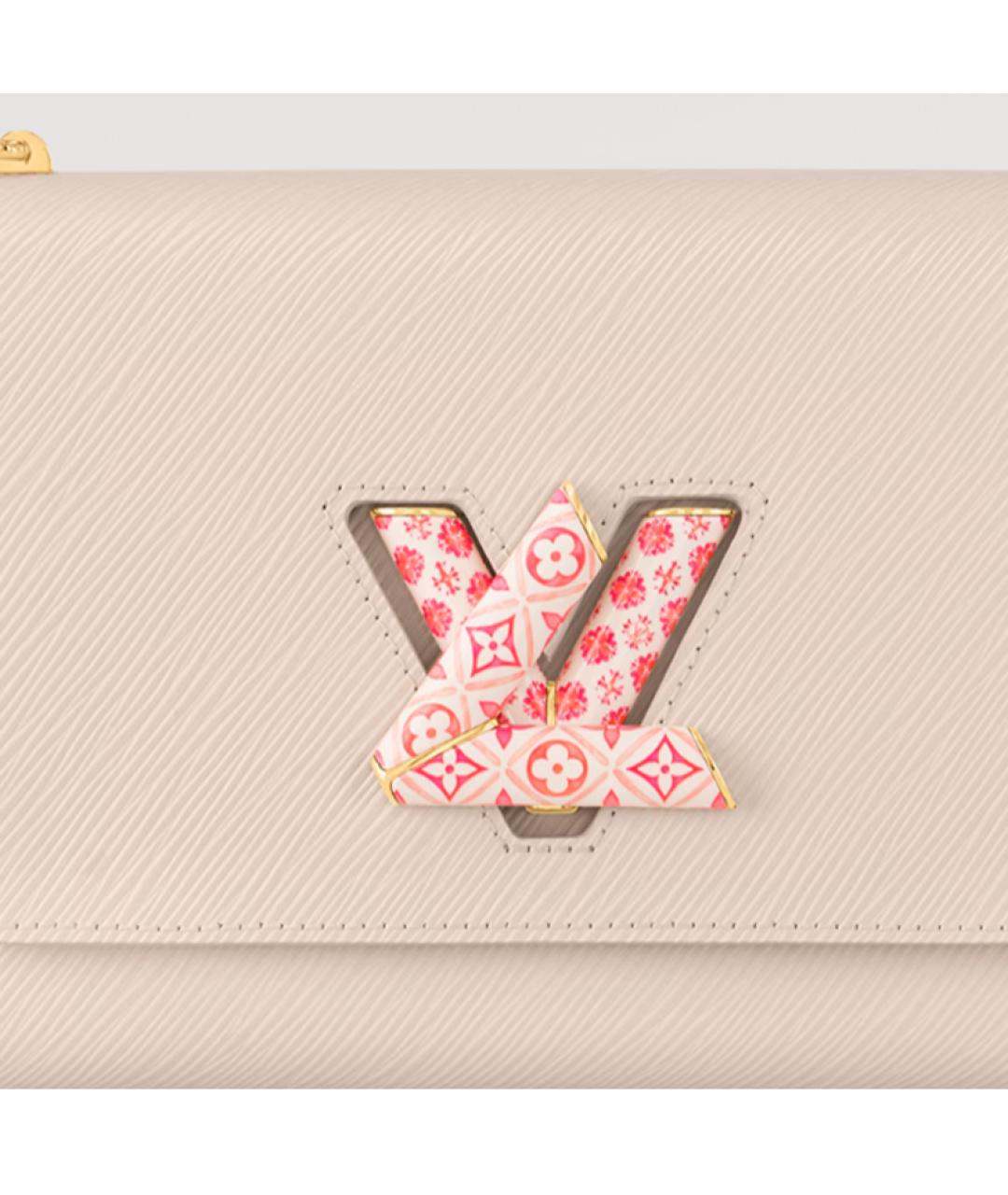 LOUIS VUITTON Бежевая кожаная сумка через плечо, фото 4