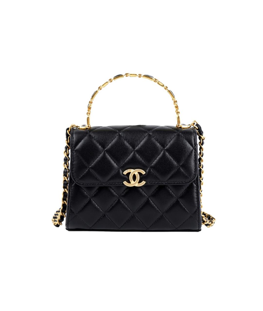 CHANEL Черная кожаная сумка через плечо, фото 1