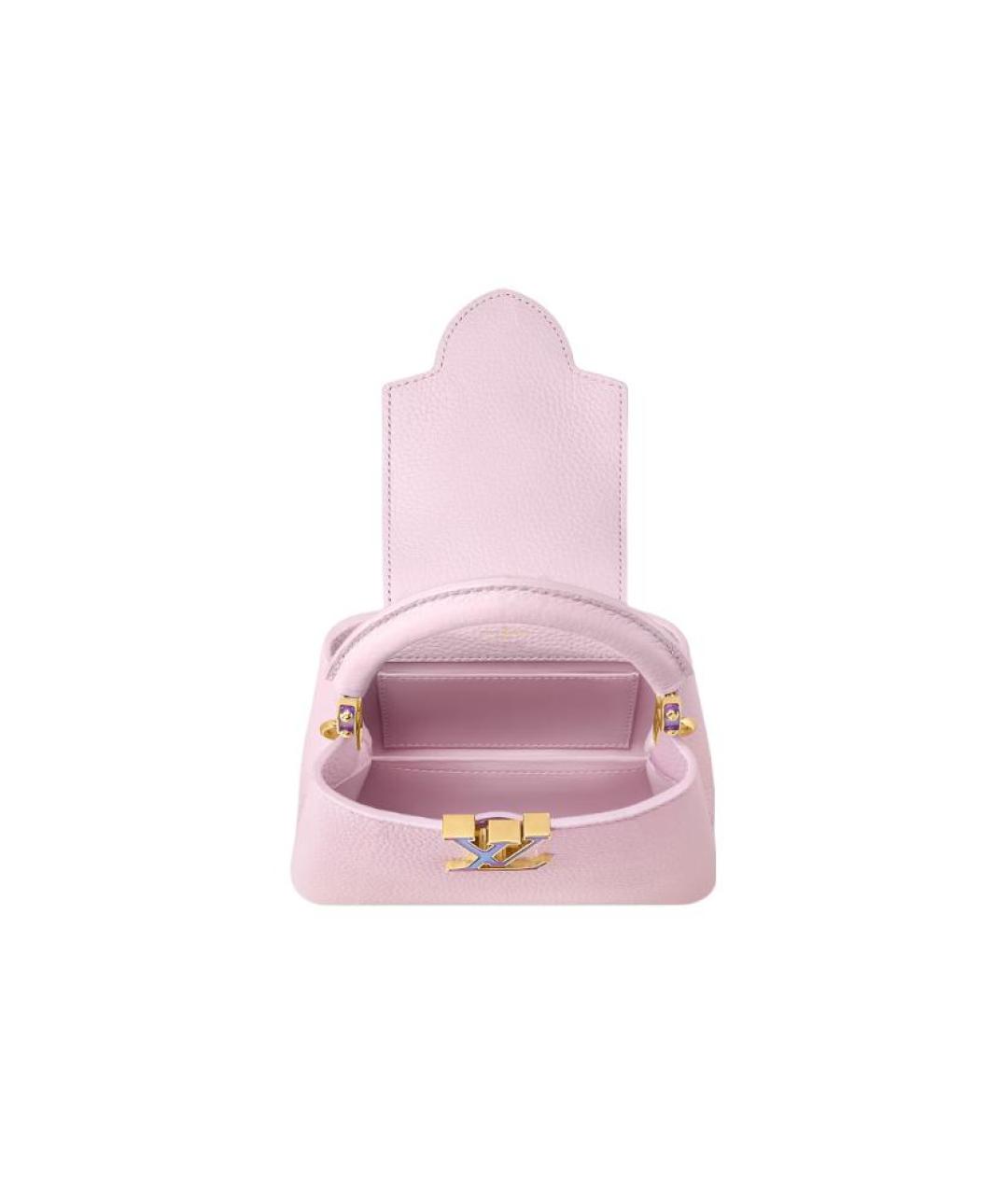 LOUIS VUITTON Розовая кожаная сумка через плечо, фото 2