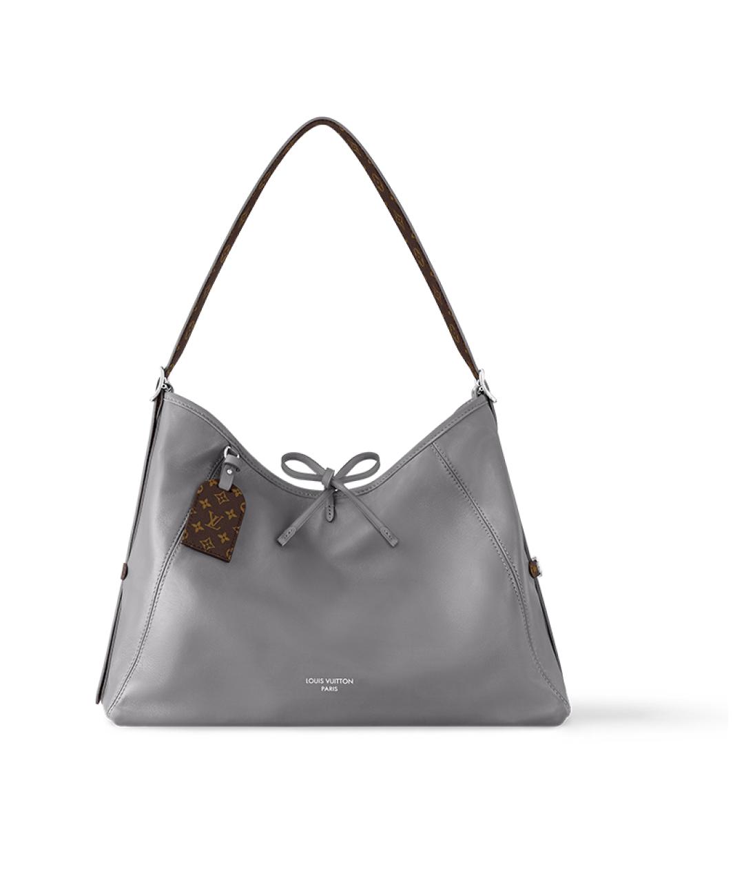 LOUIS VUITTON Серая кожаная сумка через плечо, фото 1