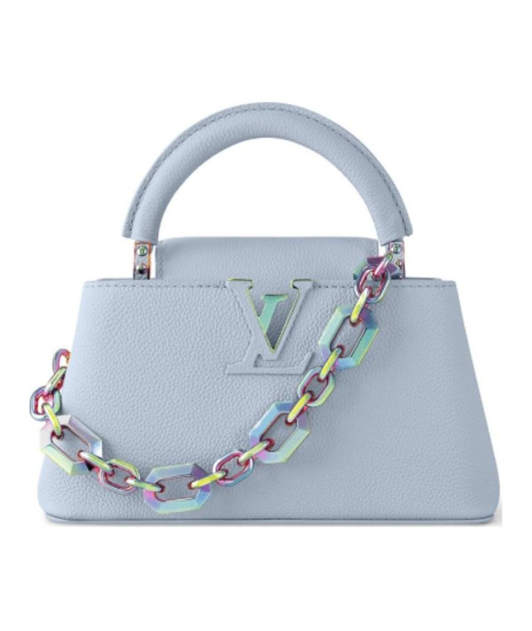 LOUIS VUITTON Голубая кожаная сумка через плечо, фото 1