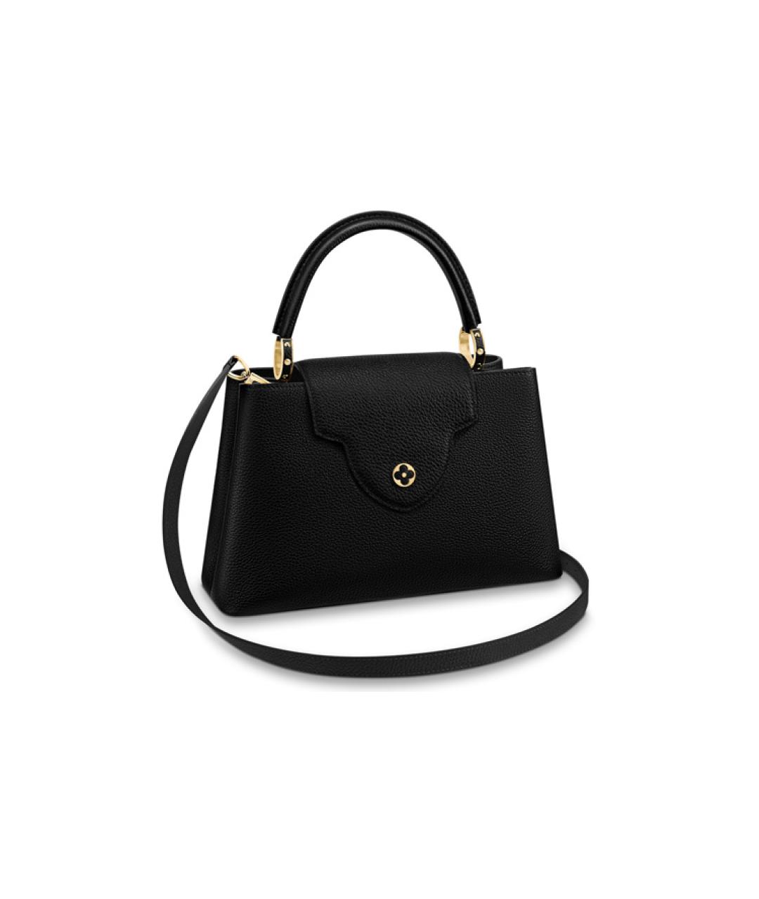 LOUIS VUITTON Черная кожаная сумка через плечо, фото 2