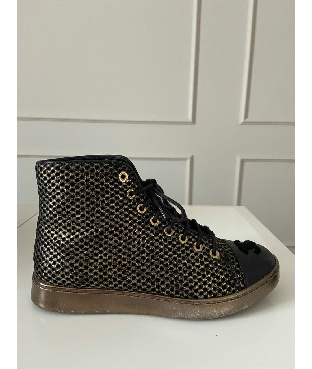CHANEL PRE-OWNED Черные кожаные ботинки, фото 9