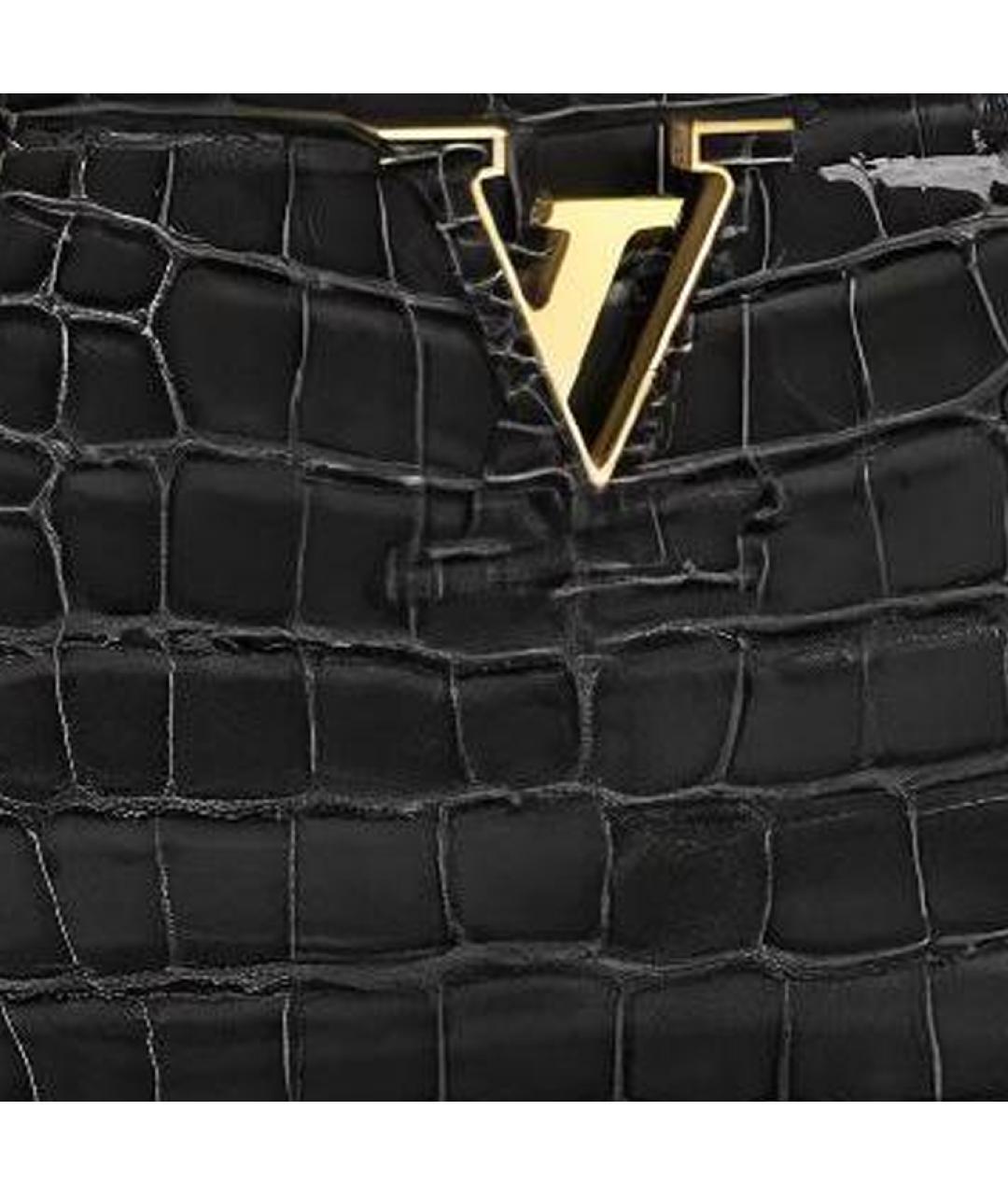 LOUIS VUITTON Черная сумка через плечо из экзотической кожи, фото 2