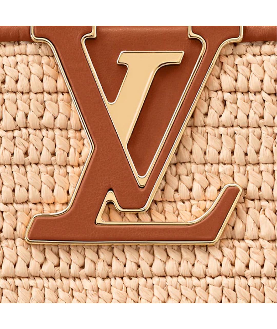 LOUIS VUITTON Коричневая пелетеная сумка через плечо, фото 5