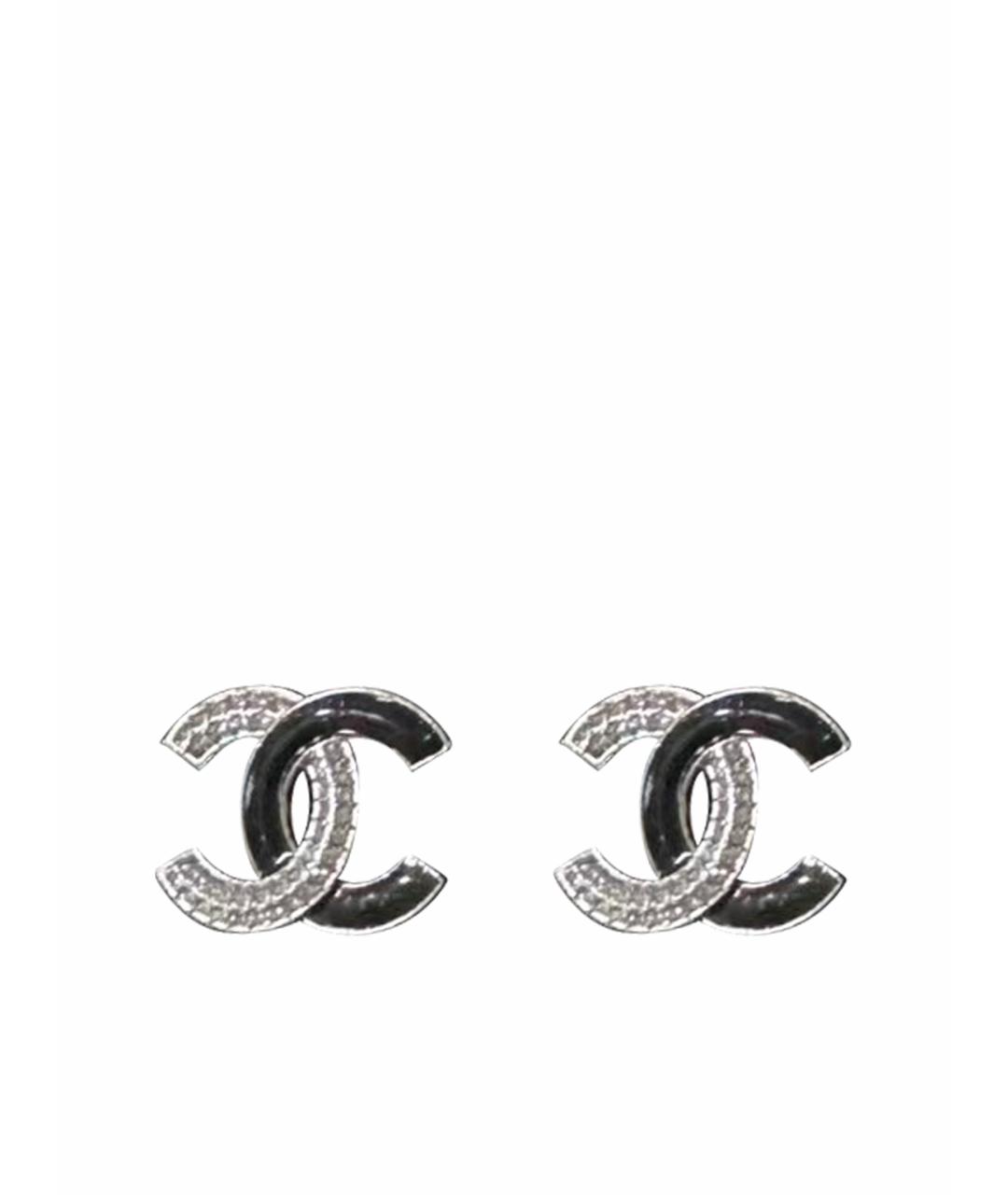 CHANEL Черные серьги, фото 1