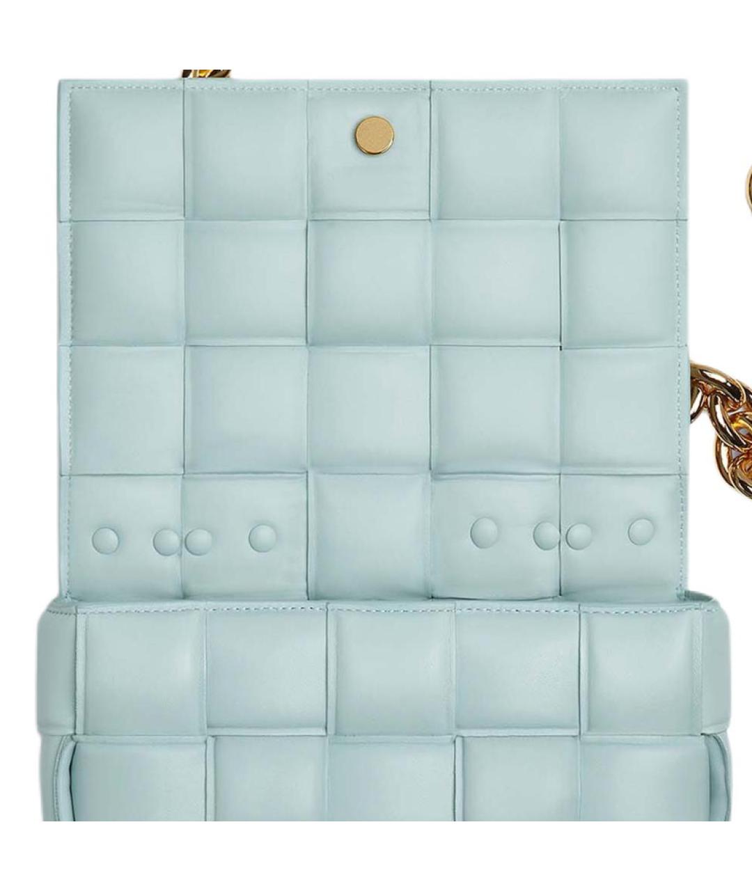 BOTTEGA VENETA Голубая кожаная сумка через плечо, фото 5
