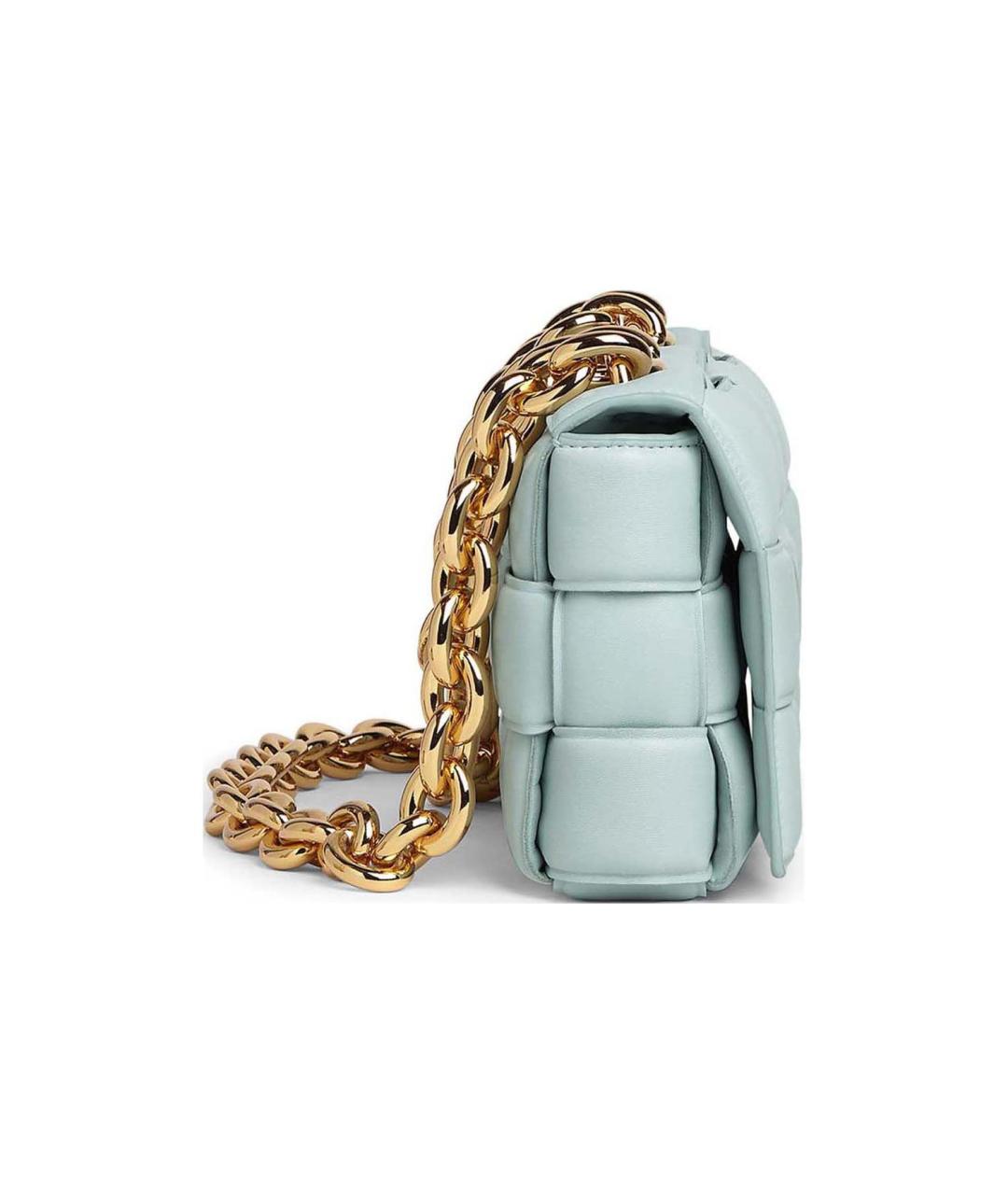 BOTTEGA VENETA Голубая кожаная сумка через плечо, фото 2