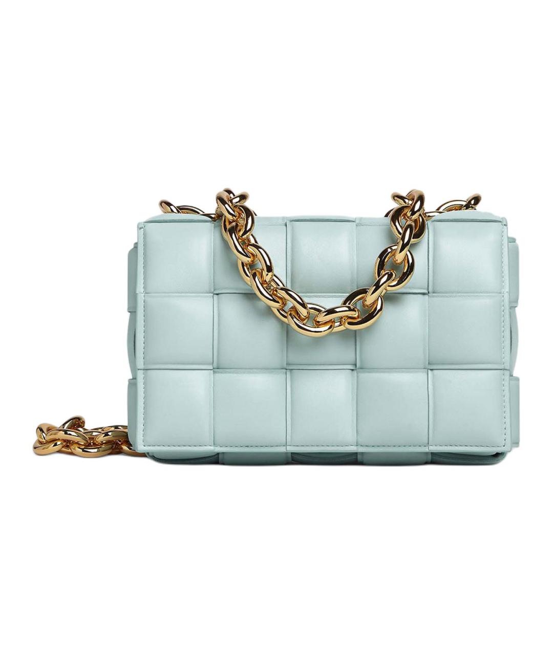 BOTTEGA VENETA Голубая кожаная сумка через плечо, фото 1