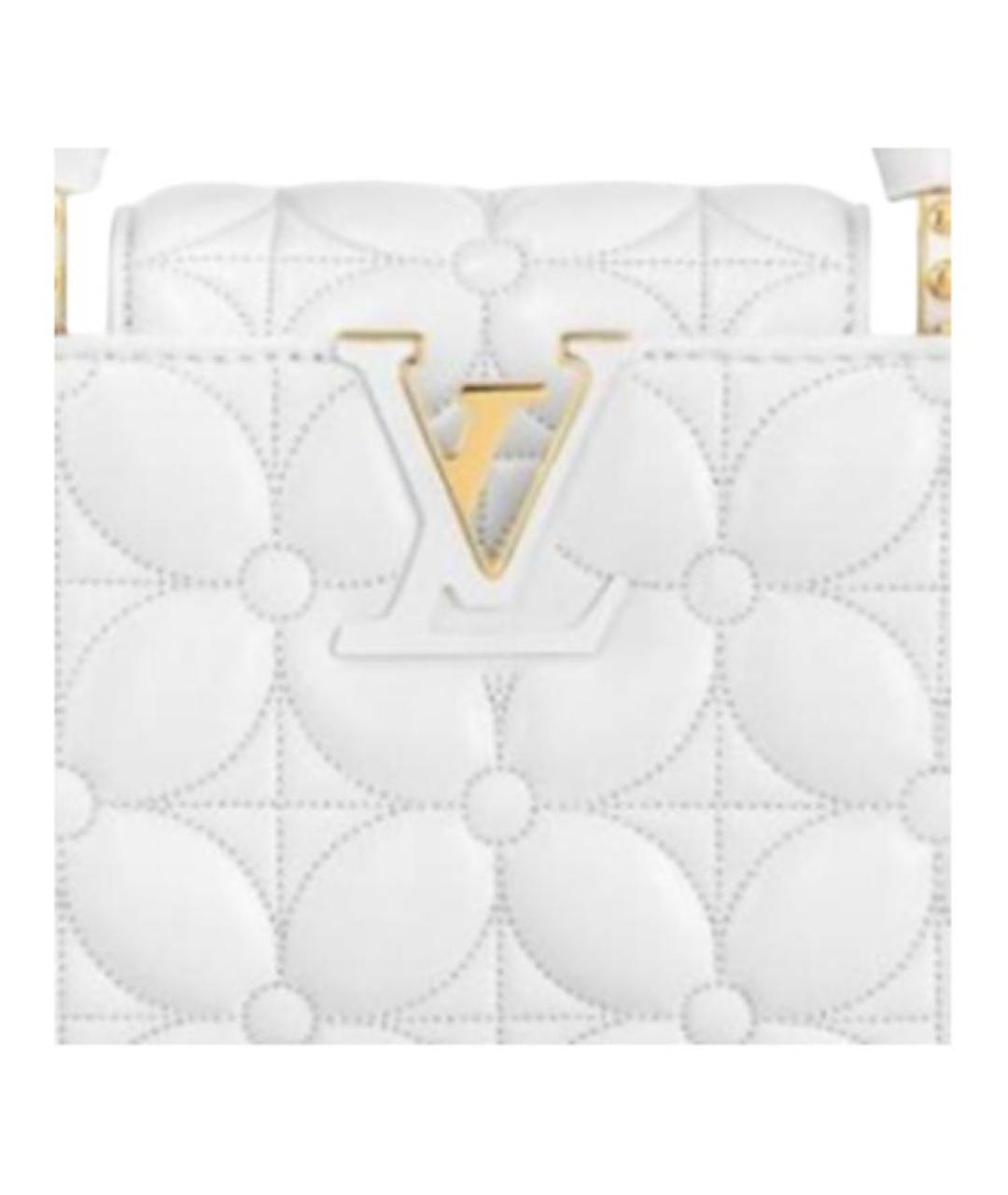 LOUIS VUITTON Белая кожаная сумка через плечо, фото 3