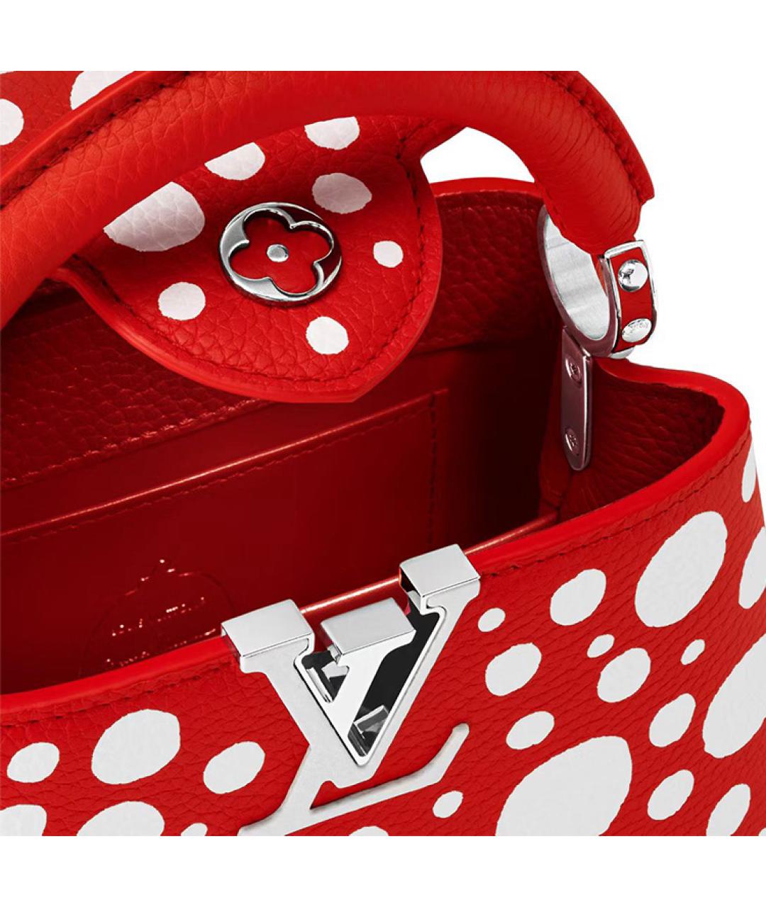 LOUIS VUITTON Красная кожаная сумка через плечо, фото 5