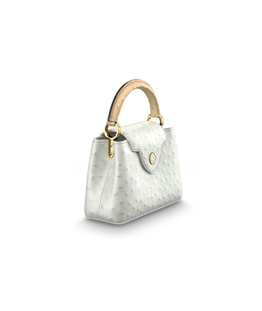 LOUIS VUITTON Белая кожаная сумка через плечо, фото 2