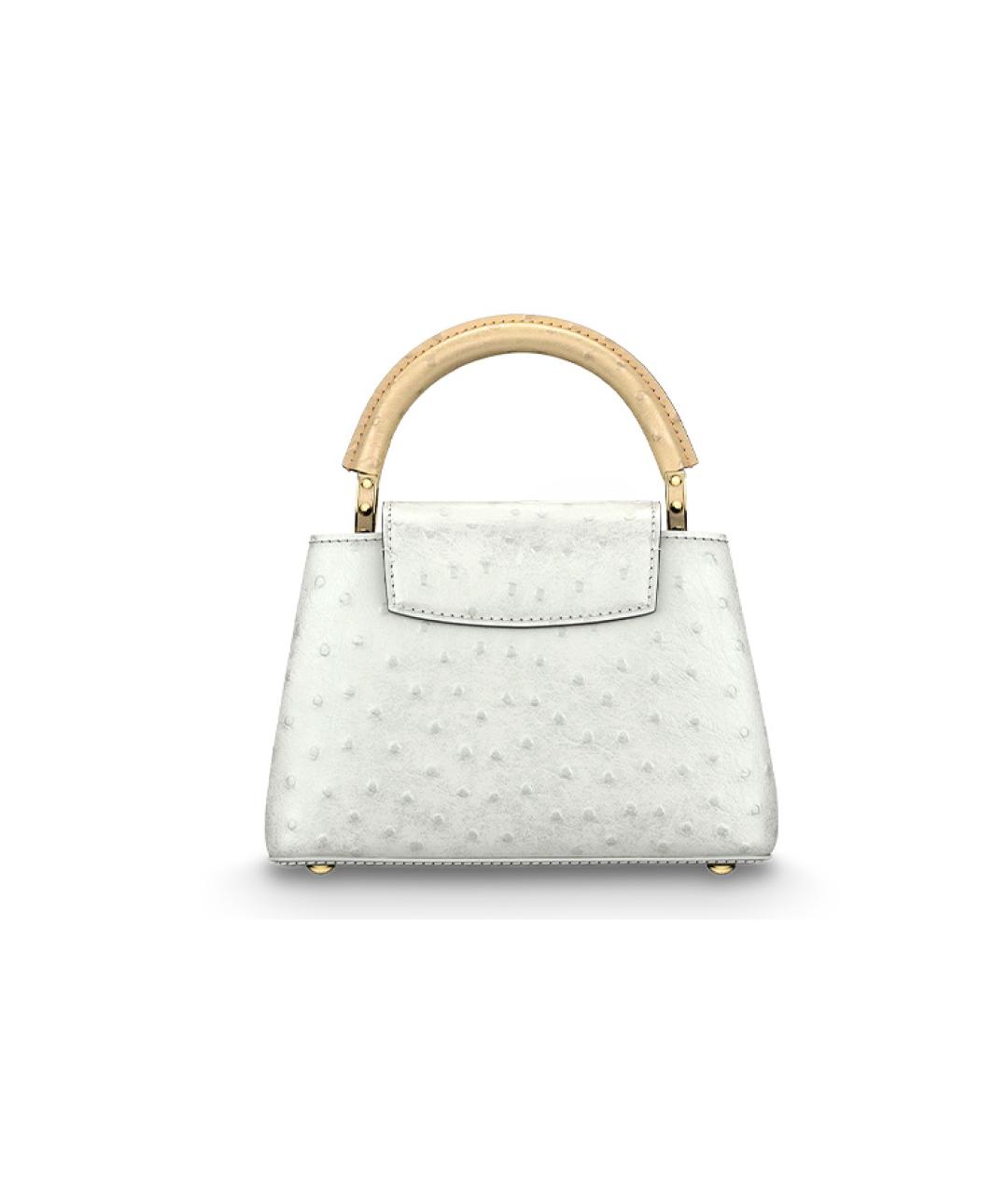 LOUIS VUITTON Белая кожаная сумка через плечо, фото 3