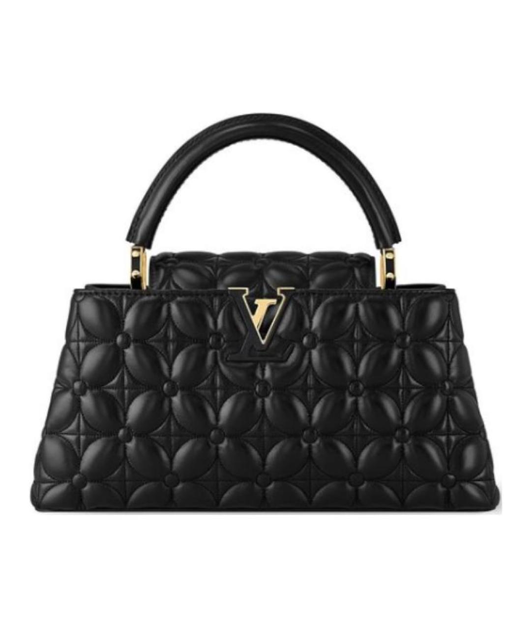 LOUIS VUITTON Черная кожаная сумка через плечо, фото 1