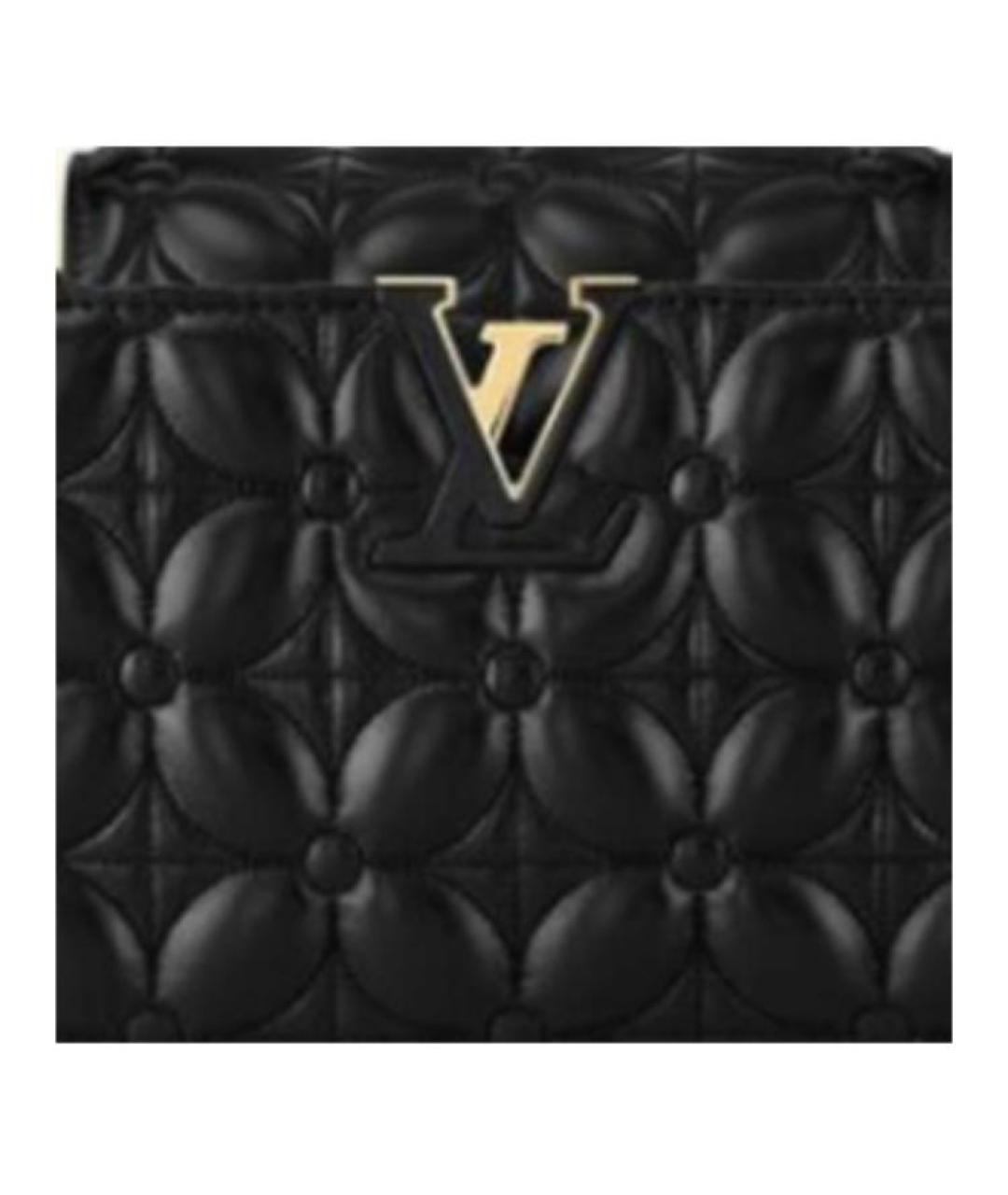 LOUIS VUITTON Черная кожаная сумка через плечо, фото 4