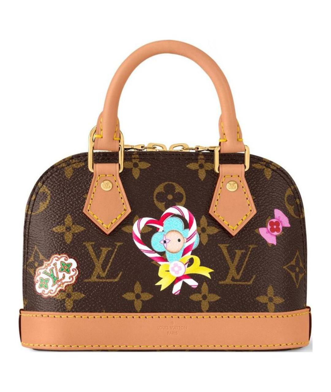 LOUIS VUITTON Коричневая кожаная сумка через плечо, фото 3