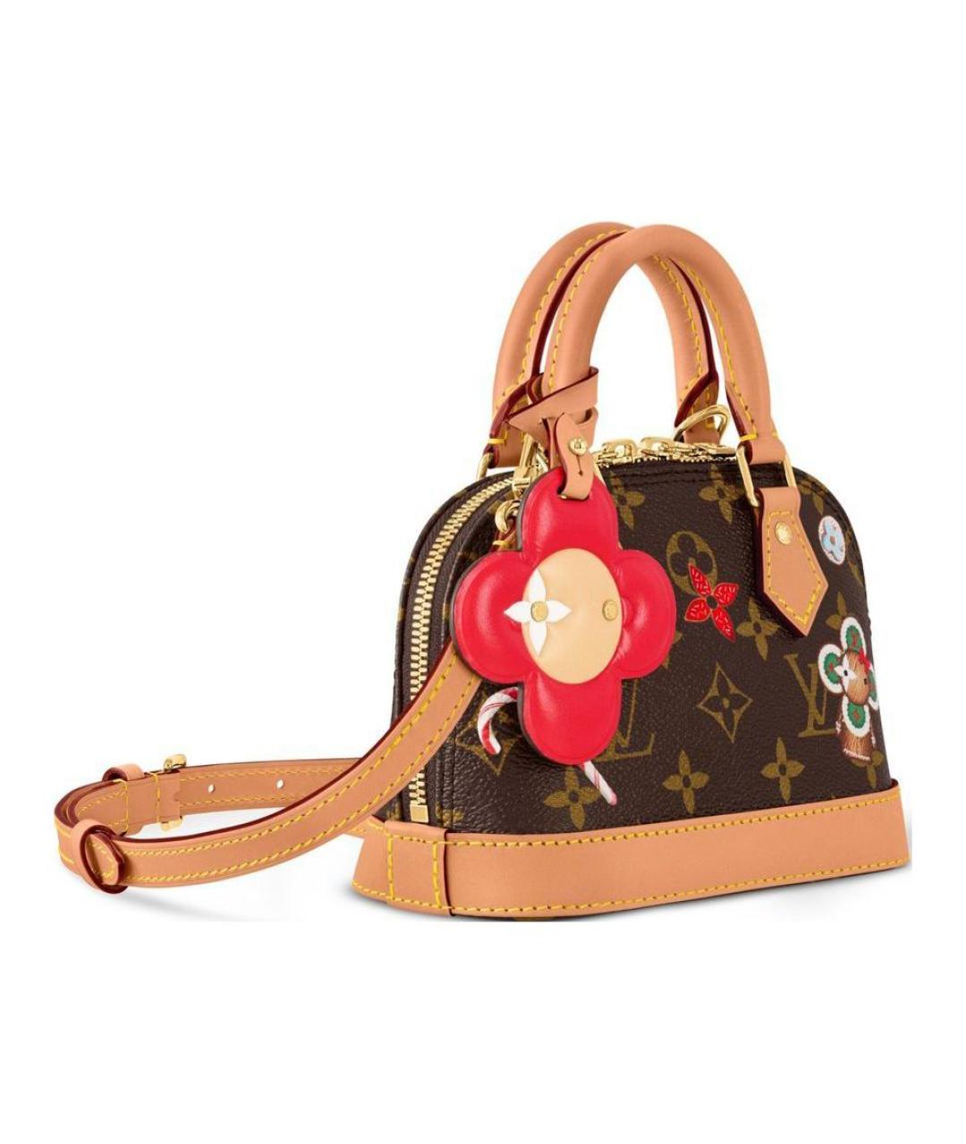 LOUIS VUITTON Коричневая кожаная сумка через плечо, фото 2