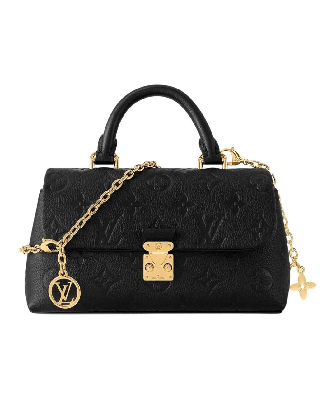 LOUIS VUITTON Черная кожаная сумка через плечо, фото 1