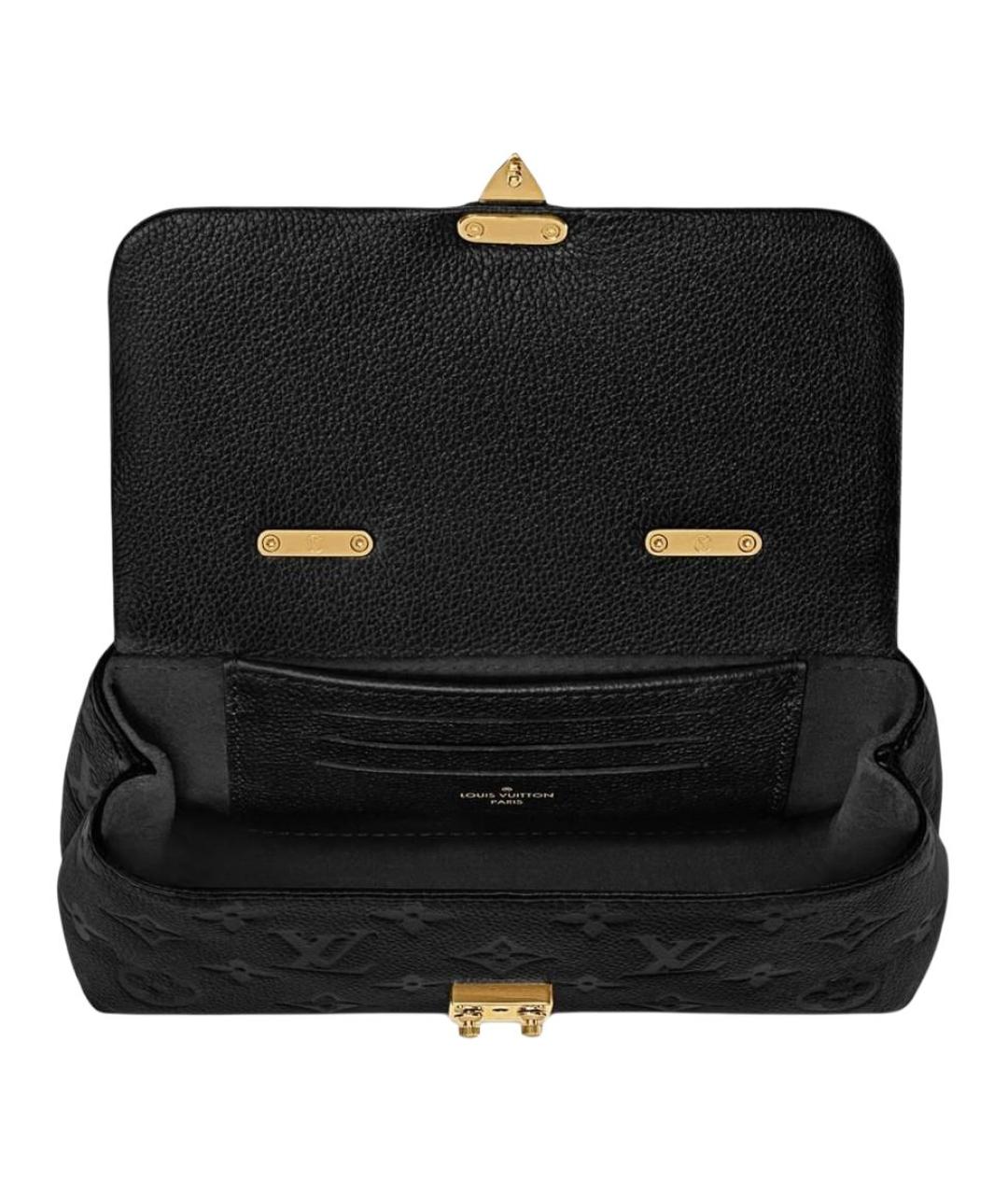 LOUIS VUITTON Черная кожаная сумка через плечо, фото 3