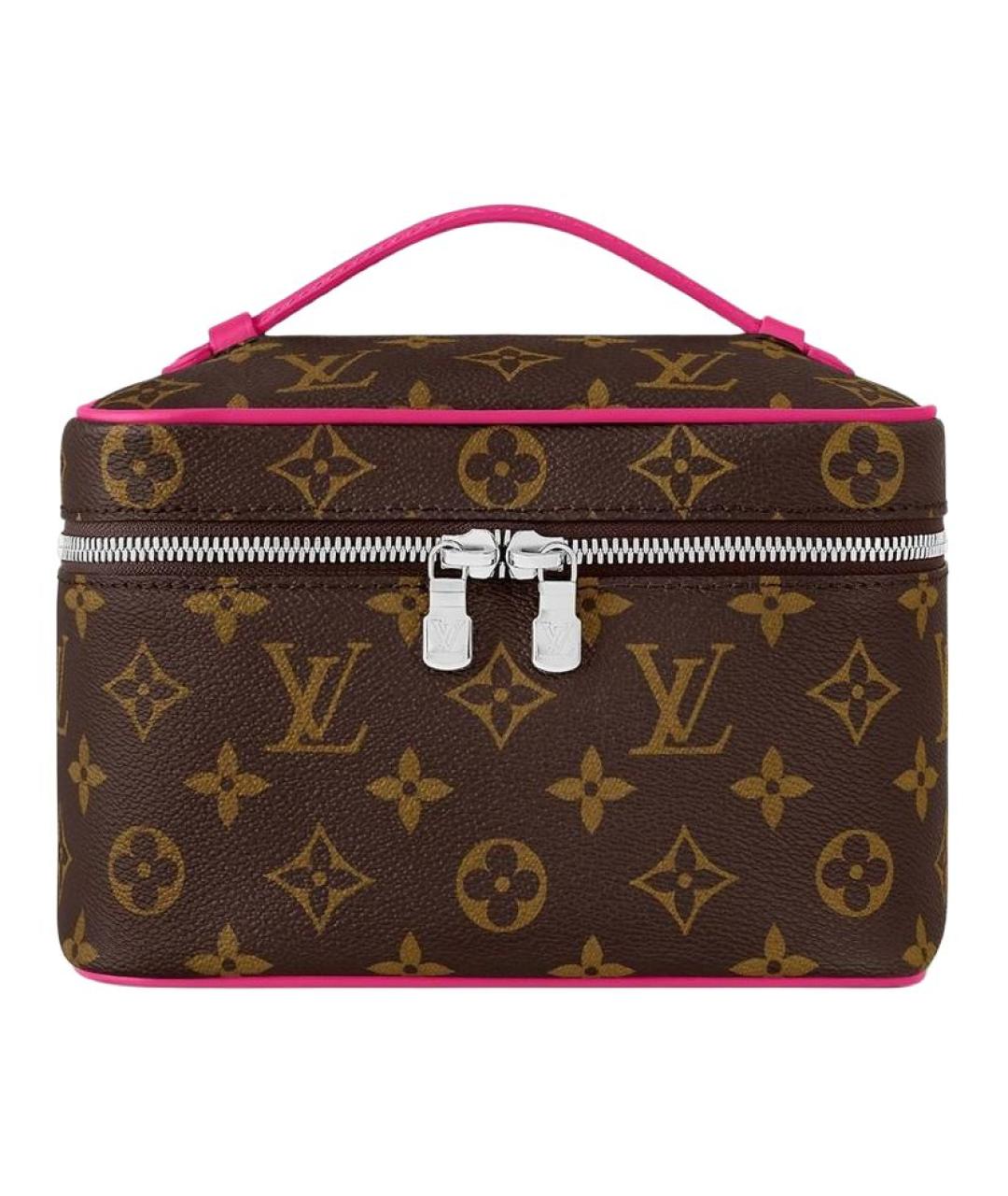 LOUIS VUITTON Коричневая кожаная косметичка, фото 1