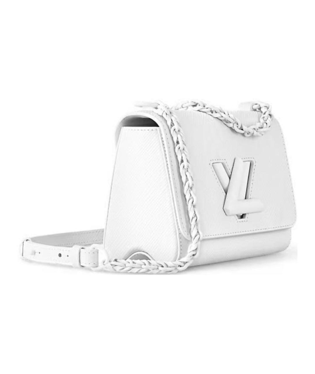 LOUIS VUITTON Белая кожаная сумка через плечо, фото 2