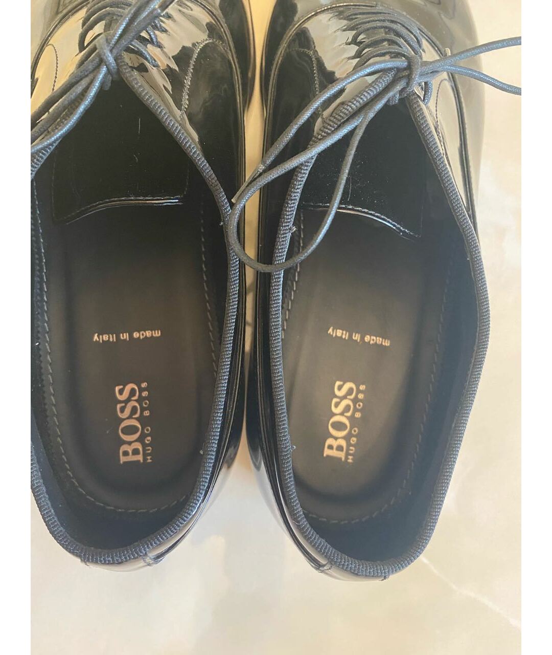 HUGO BOSS Черные туфли из лакированной кожи, фото 3