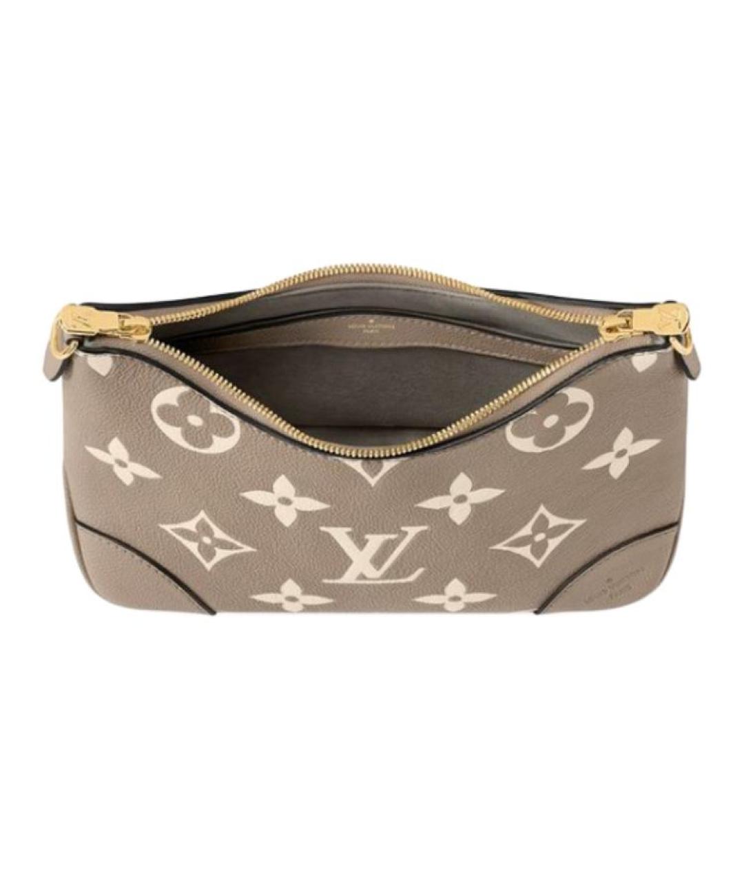 LOUIS VUITTON Серая кожаная сумка через плечо, фото 4