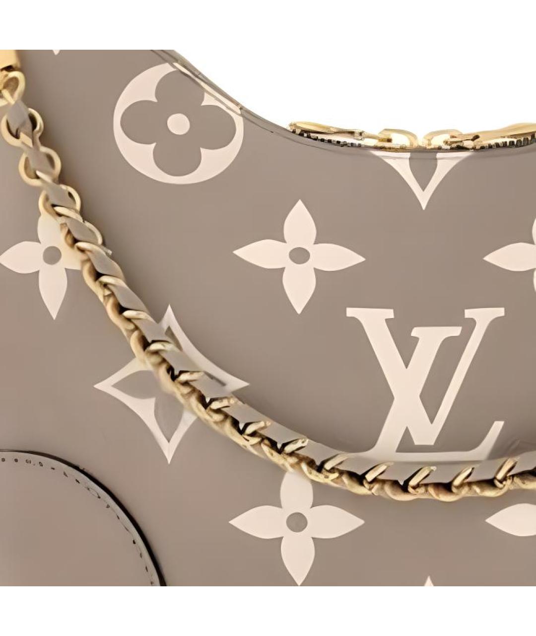 LOUIS VUITTON Серая кожаная сумка через плечо, фото 5