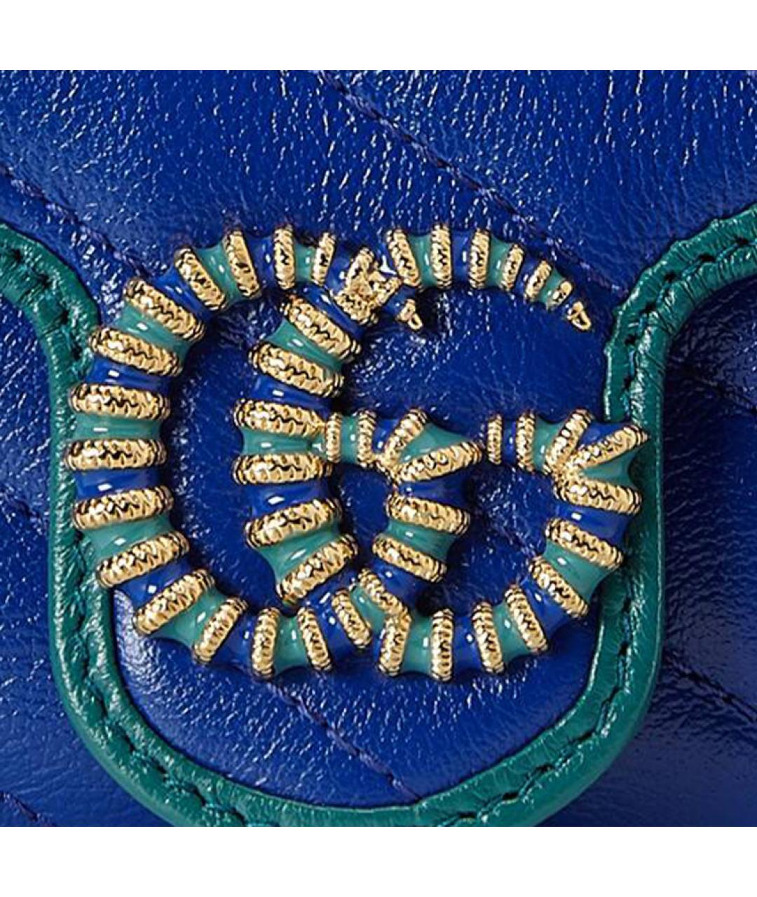 GUCCI Синяя кожаная сумка через плечо, фото 8