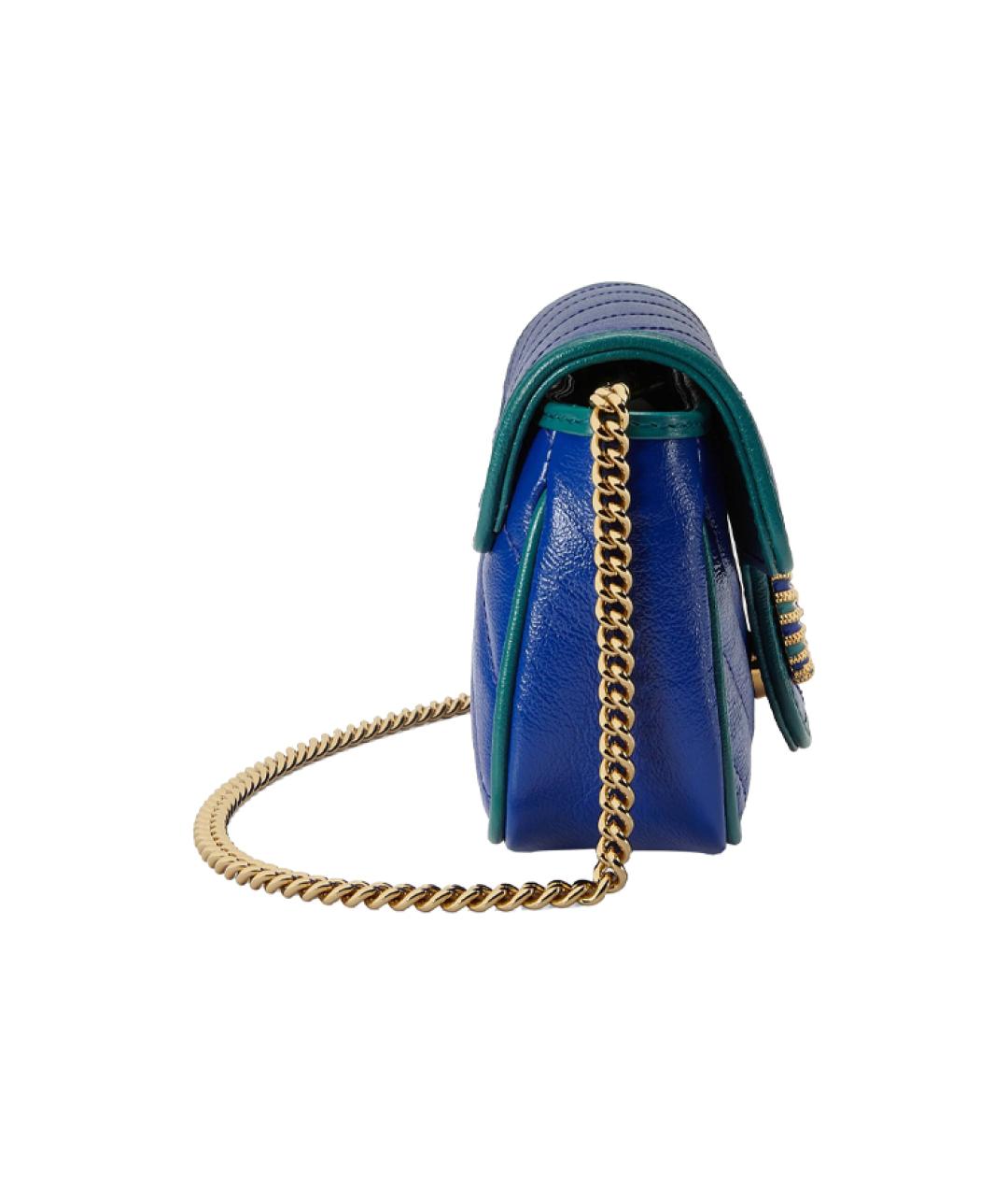 GUCCI Синяя кожаная сумка через плечо, фото 4