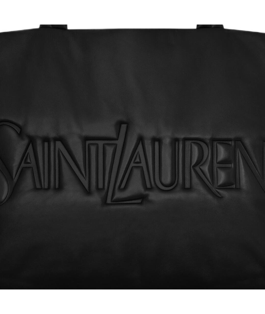 SAINT LAURENT Черная кожаная сумка на плечо, фото 5