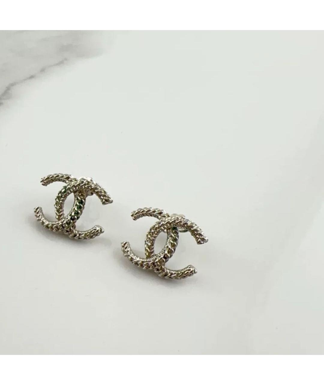 CHANEL Серебряные серьги, фото 2