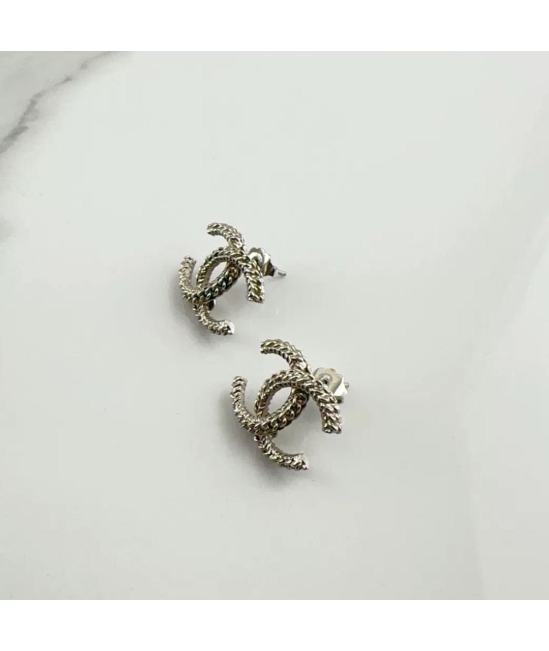 CHANEL Серебряные серьги, фото 3