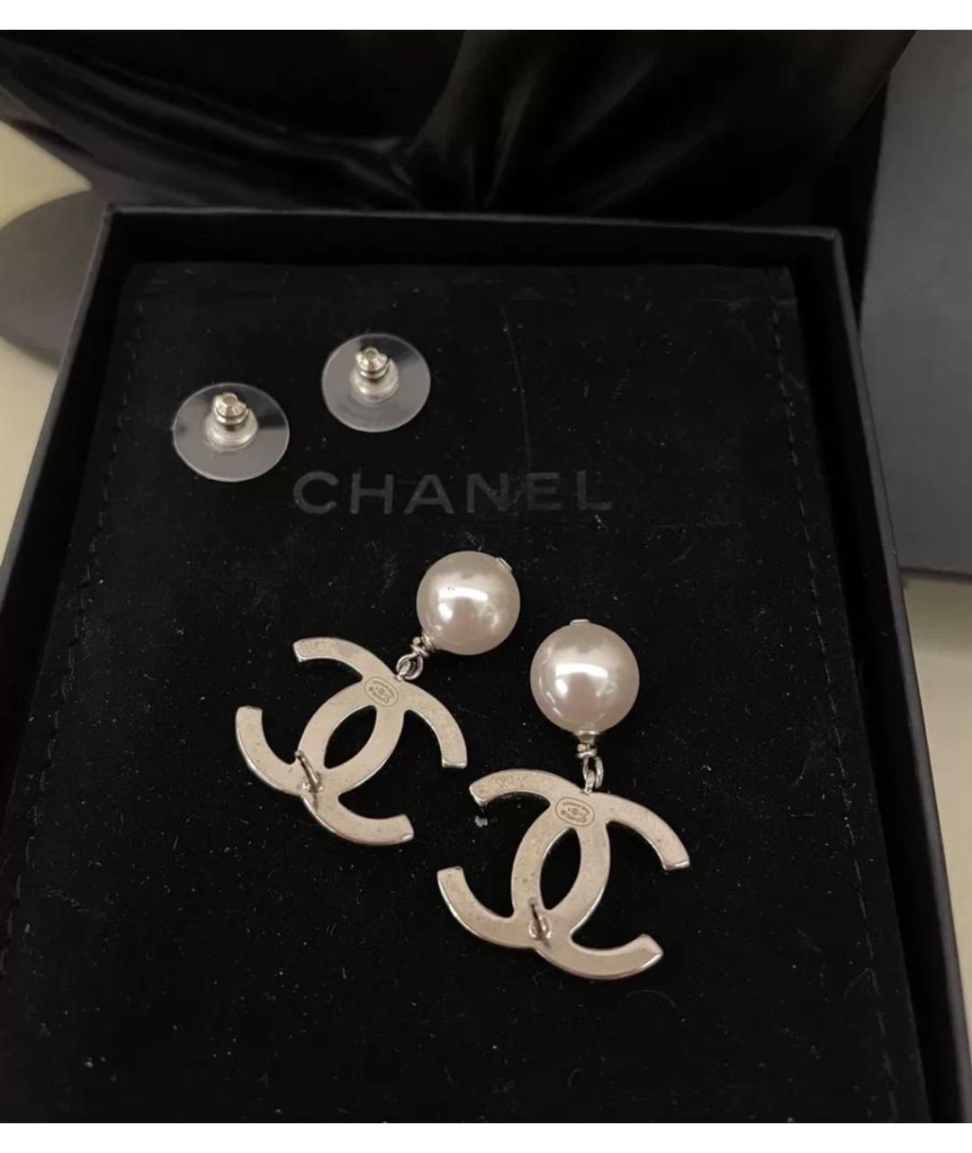 CHANEL Серебряные серьги, фото 5