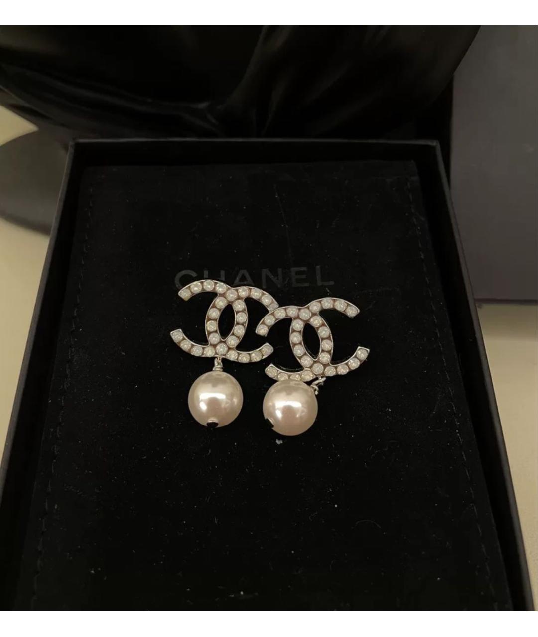 CHANEL Серебряные серьги, фото 4