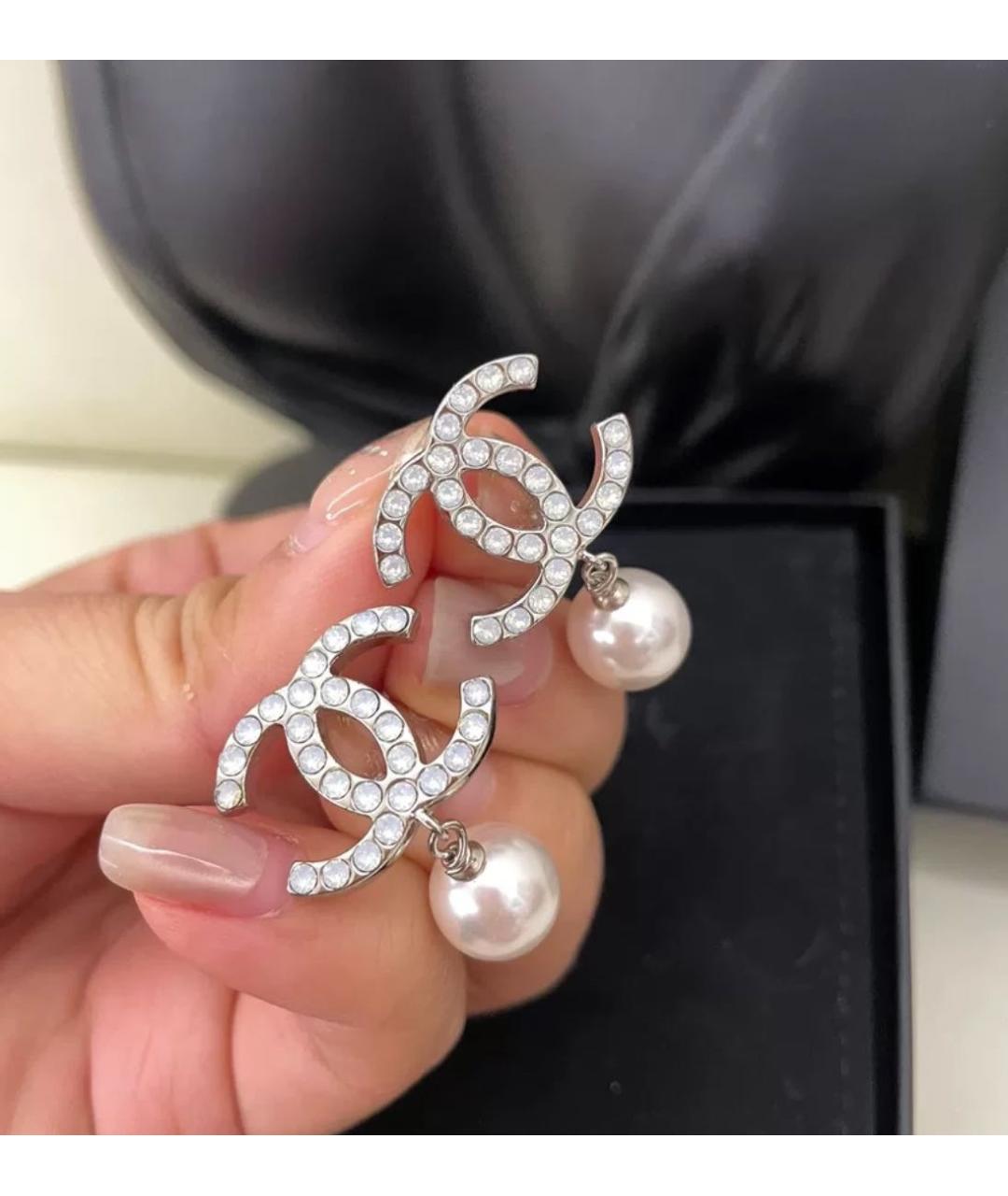 CHANEL Серебряные серьги, фото 3