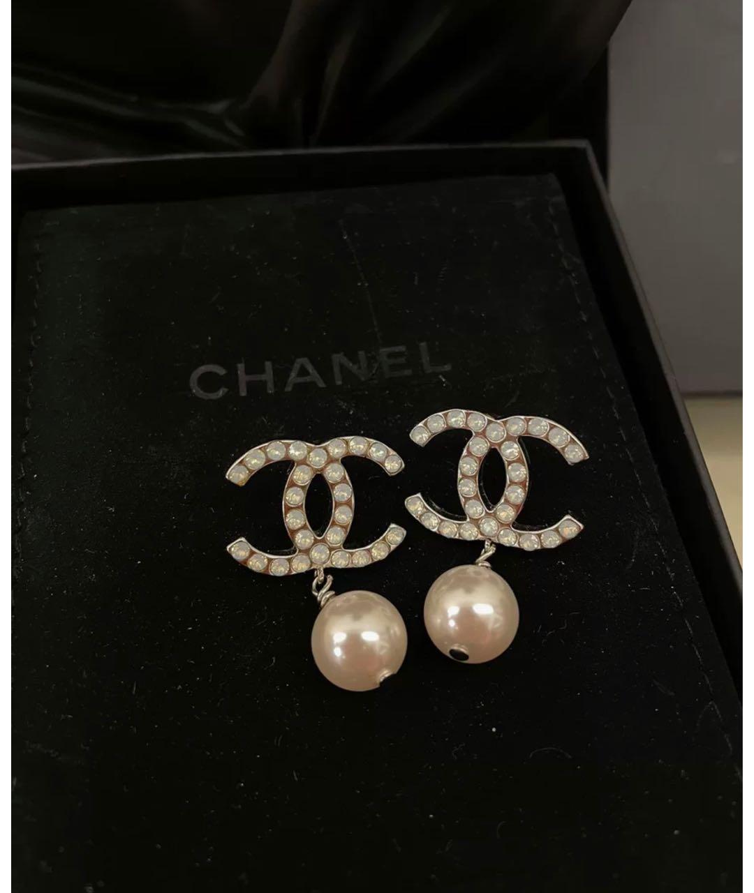 CHANEL Серебряные серьги, фото 7