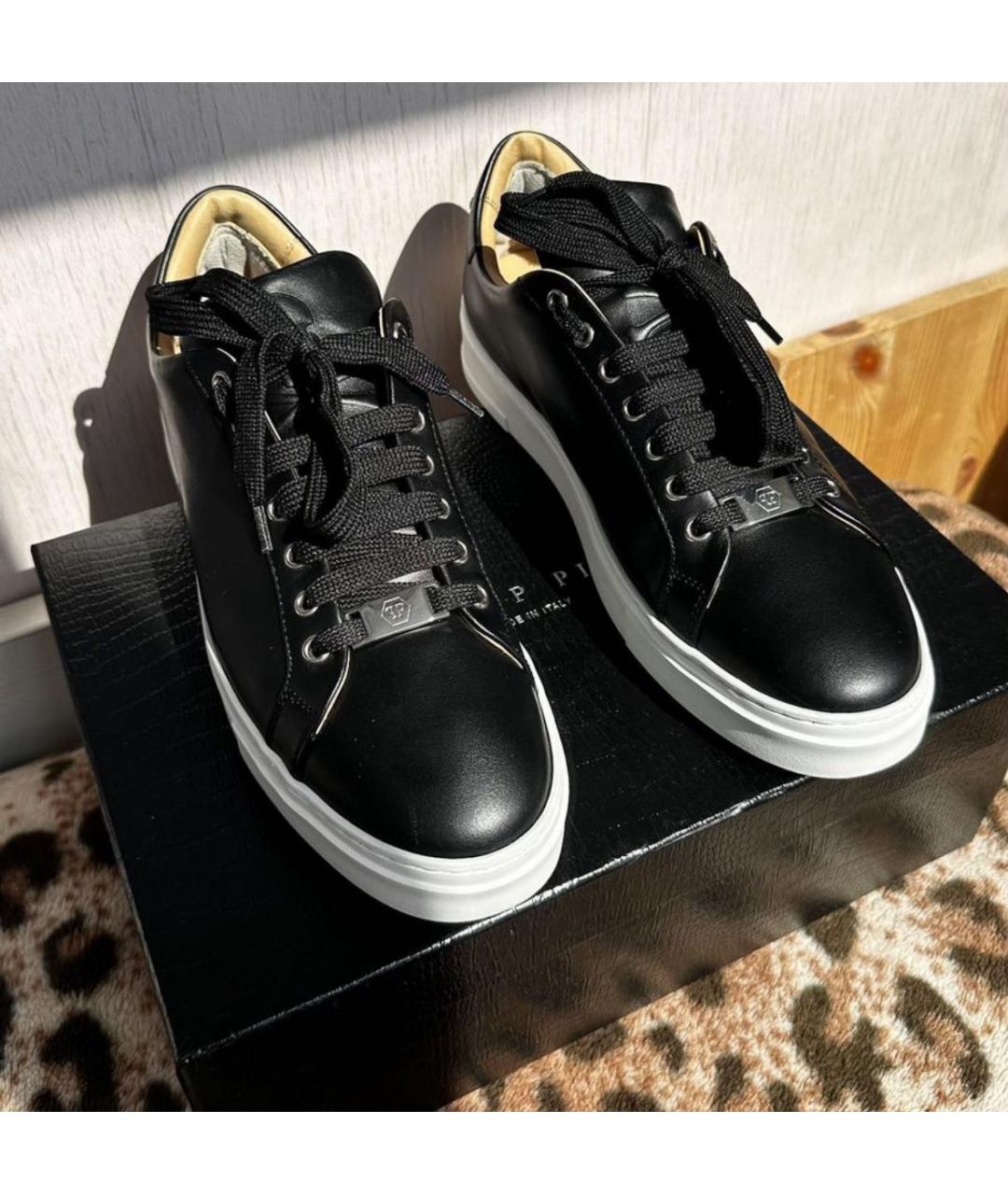 PHILIPP PLEIN Черные низкие кроссовки / кеды, фото 3