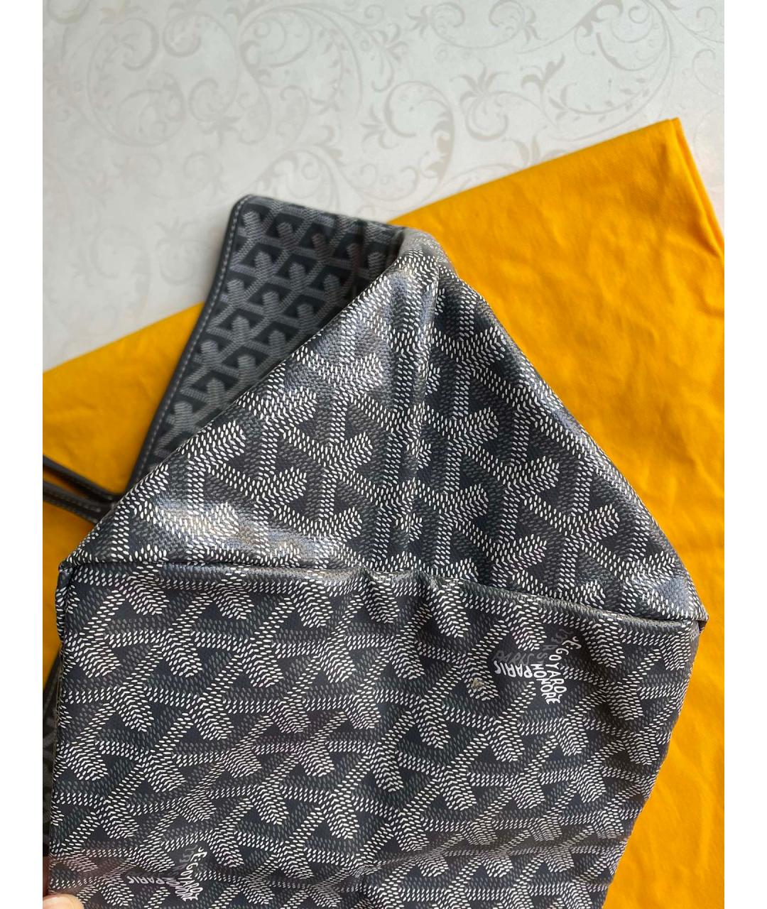 GOYARD Серая деним сумка тоут, фото 5