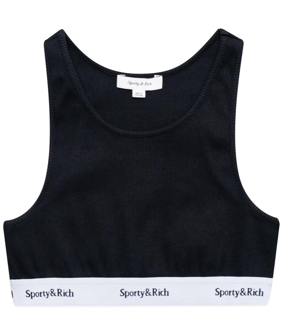 SPORTY AND RICH Черный хлопковый спортивные костюмы, фото 1