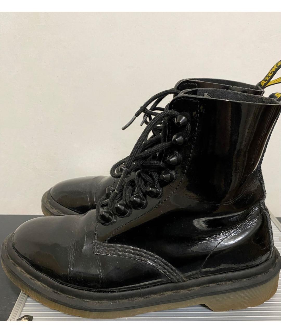 DR. MARTENS Черные ботинки из лакированной кожи, фото 3