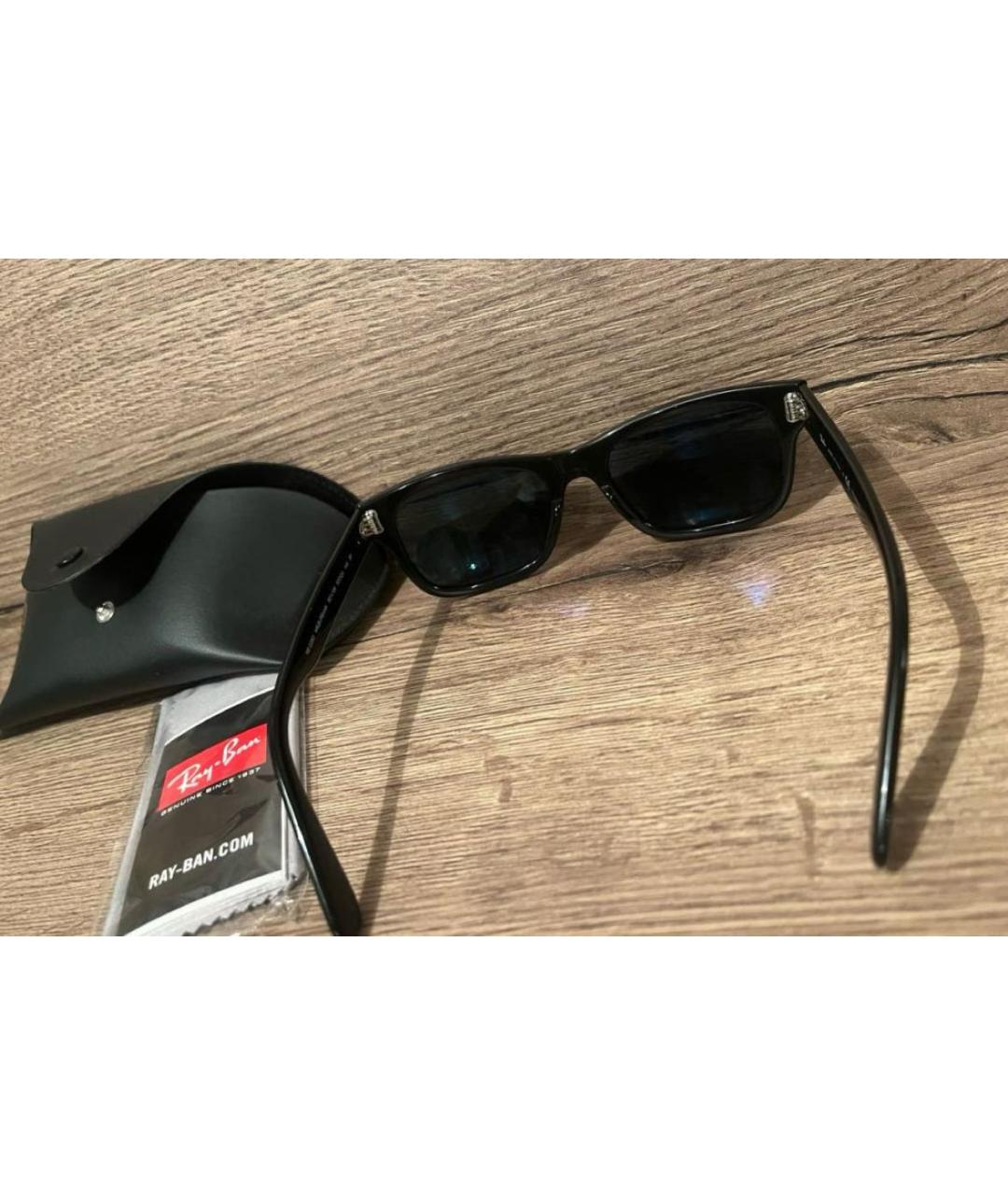 RAY BAN Черные солнцезащитные очки, фото 5