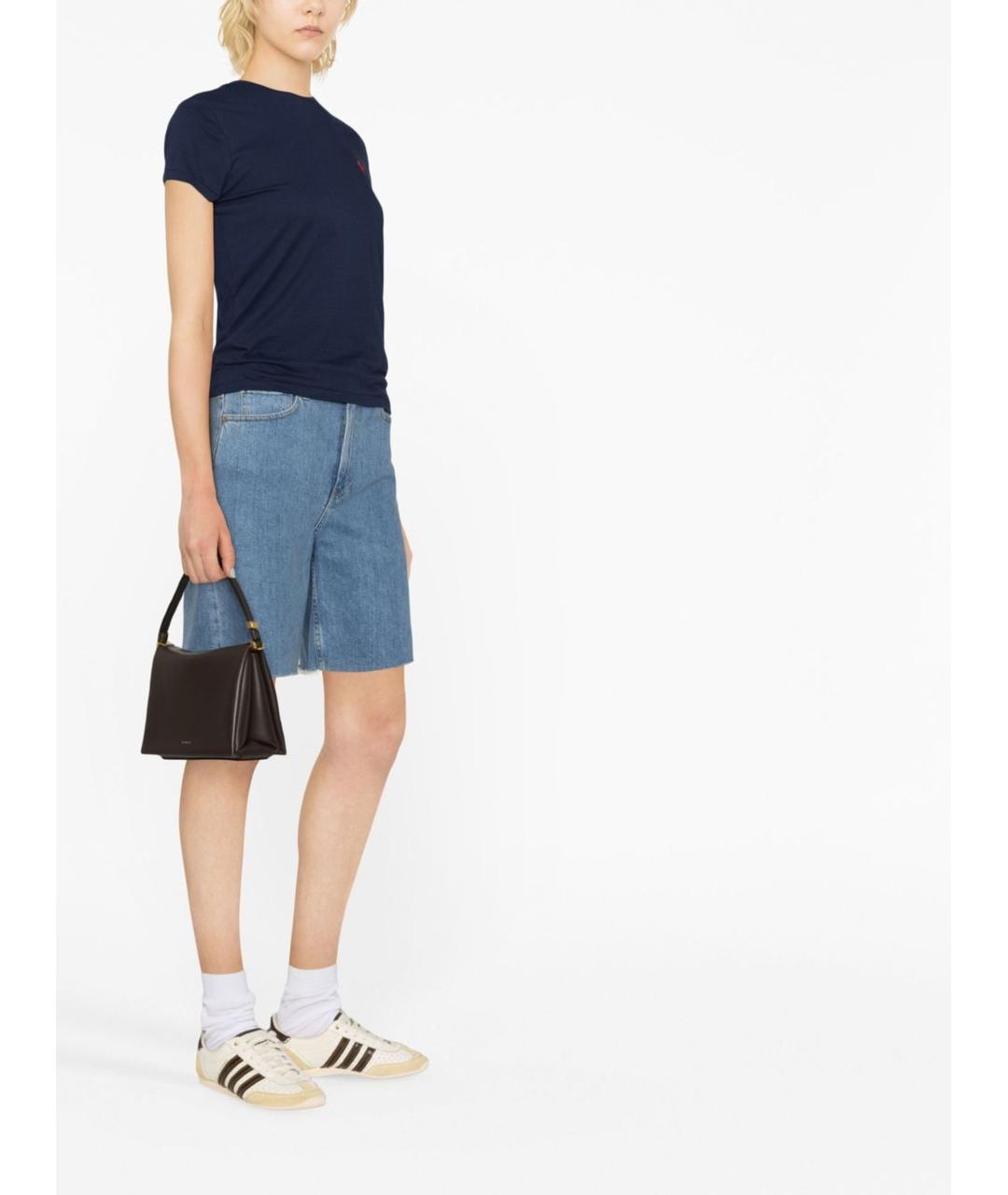 POLO RALPH LAUREN Синяя хлопковая футболка, фото 4