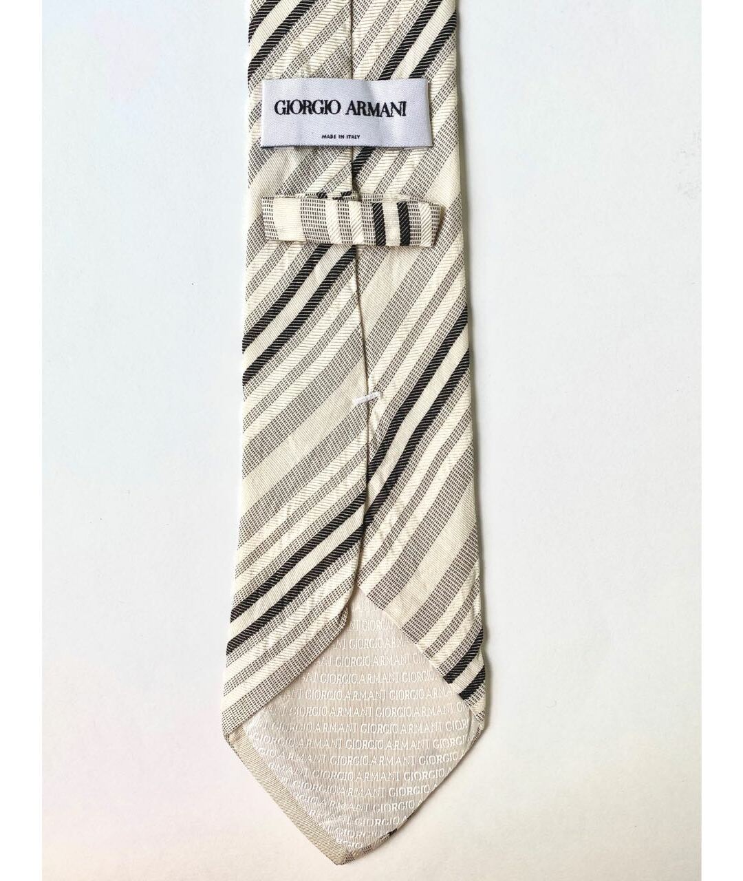 GIORGIO ARMANI Бежевый шелковый галстук, фото 4