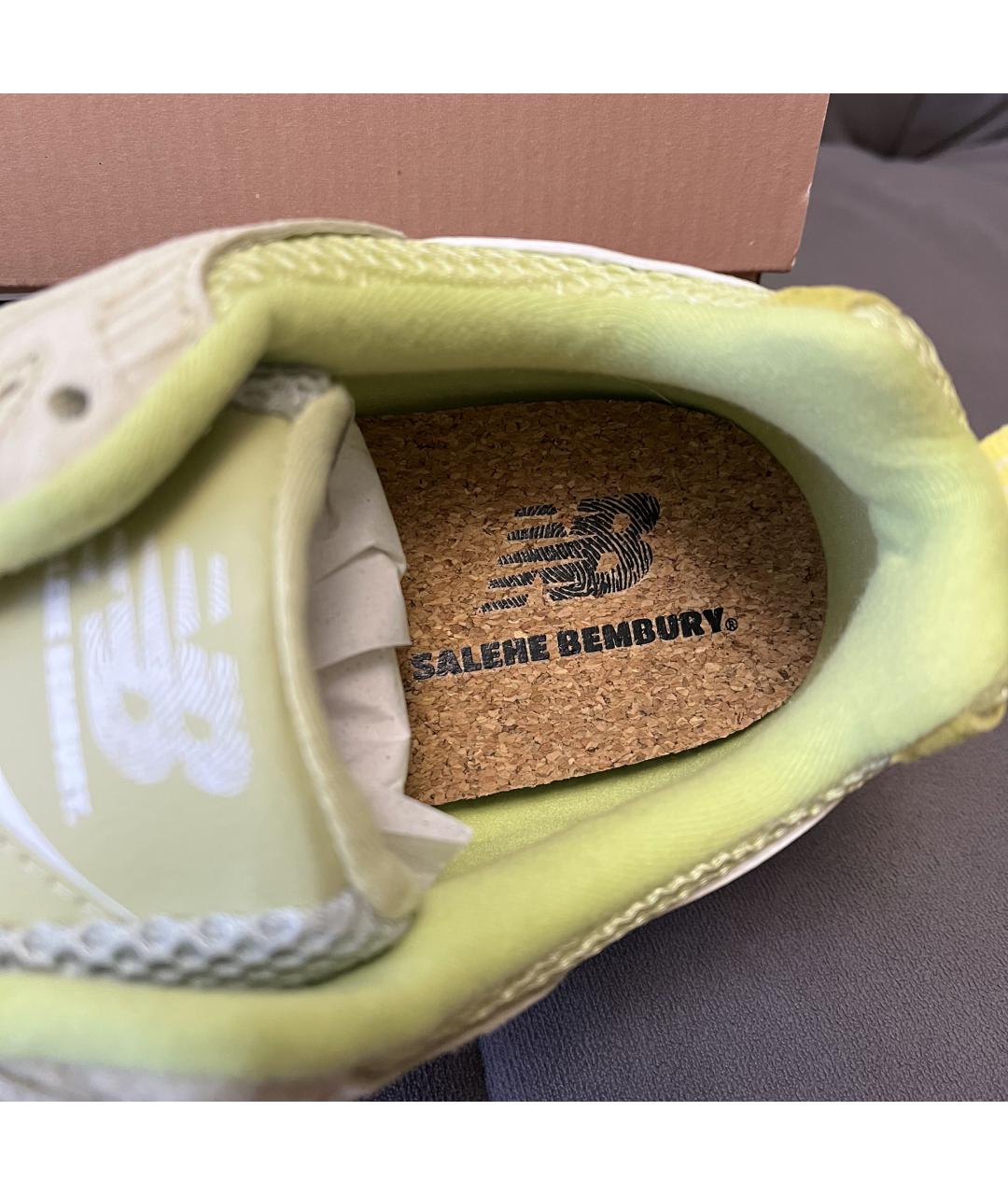 NEW BALANCE Желтые замшевые низкие кроссовки / кеды, фото 6