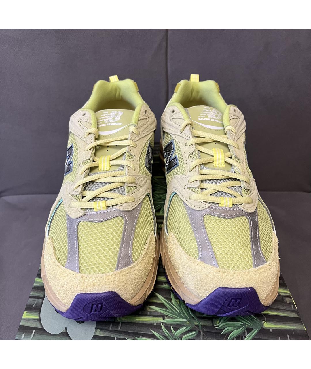 NEW BALANCE Желтые замшевые низкие кроссовки / кеды, фото 4
