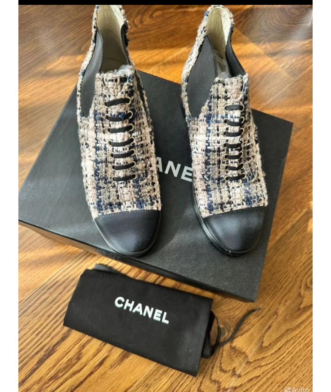 CHANEL Текстильные ботинки, фото 2