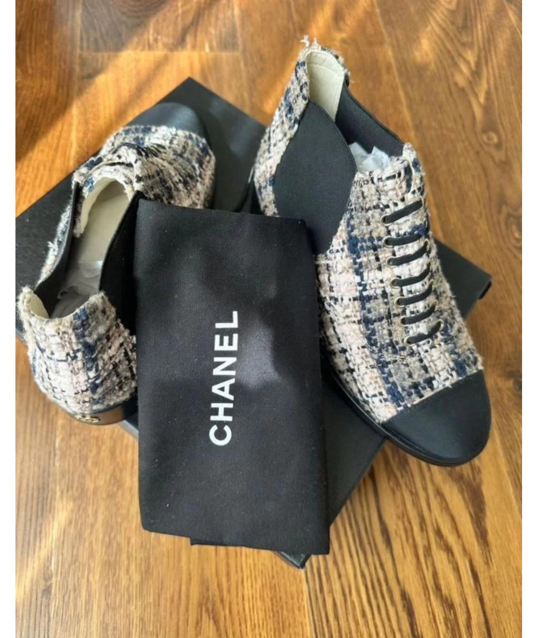 CHANEL Текстильные ботинки, фото 3