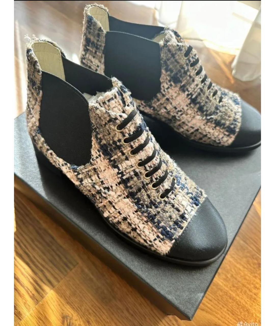 CHANEL Текстильные ботинки, фото 4